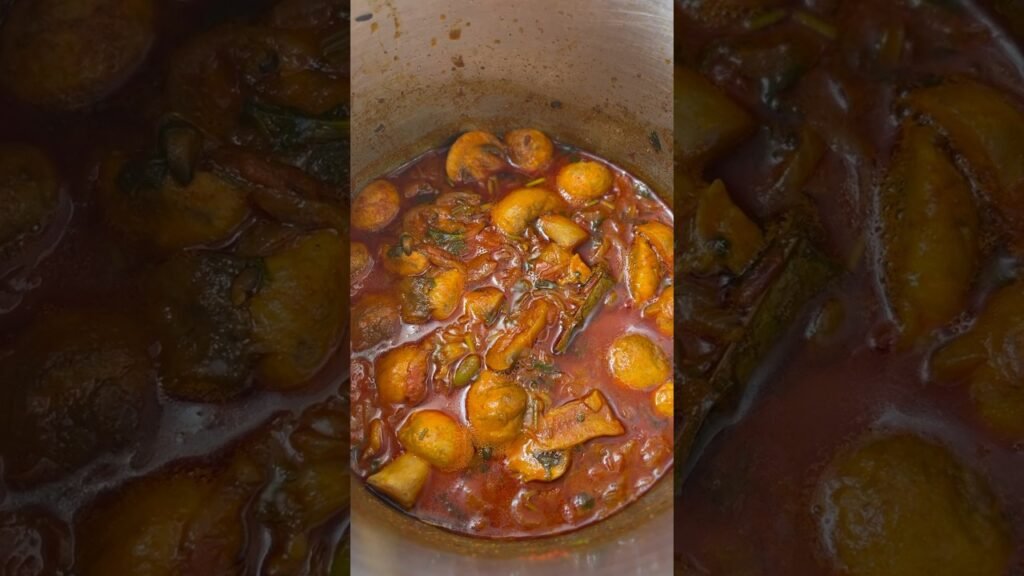 Mushroom Masala Gravy – Using Pressure Cooker…
