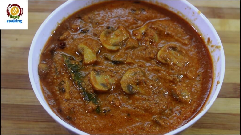 mushroom curry with coconut/mushroom curry/mushroom gravy/mushroom recipes