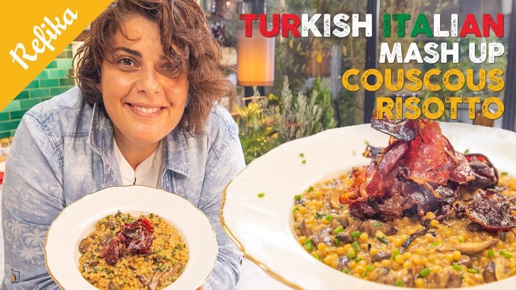 Making Mushroom Risotto with Couscous + Refika Tips and Tricks | Delicious Turkish-Italian Mash Up