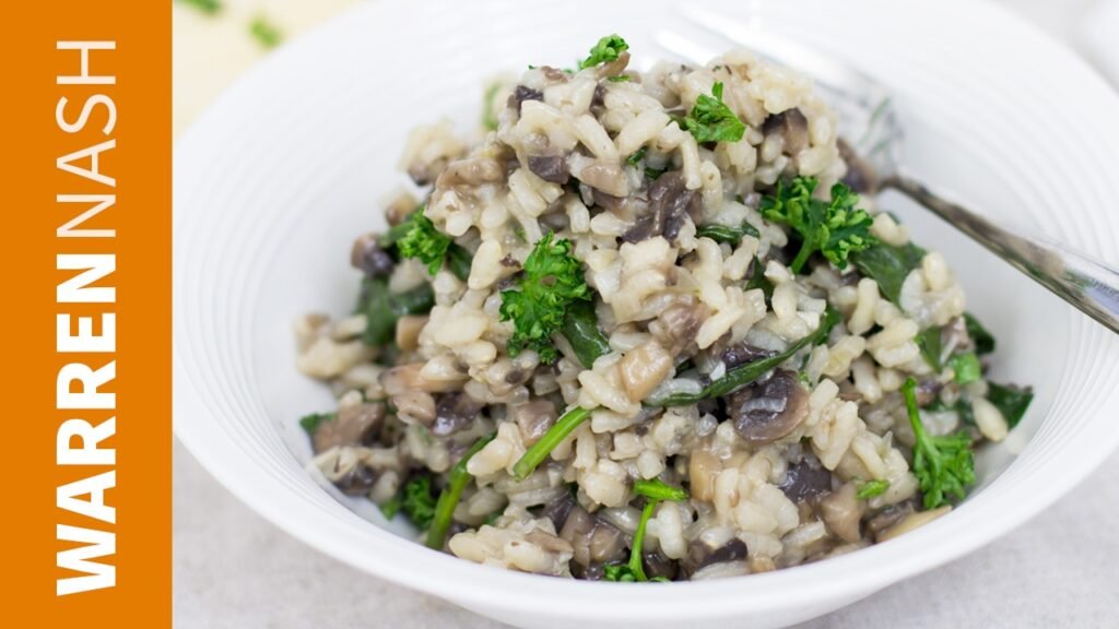 Mushroom Risotto Recipe – Vegetarian dish, full of flavour – Recipes by Warren Nash