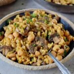 Vegan Mushroom Risotto With Chickpeas (Easy Recipe)