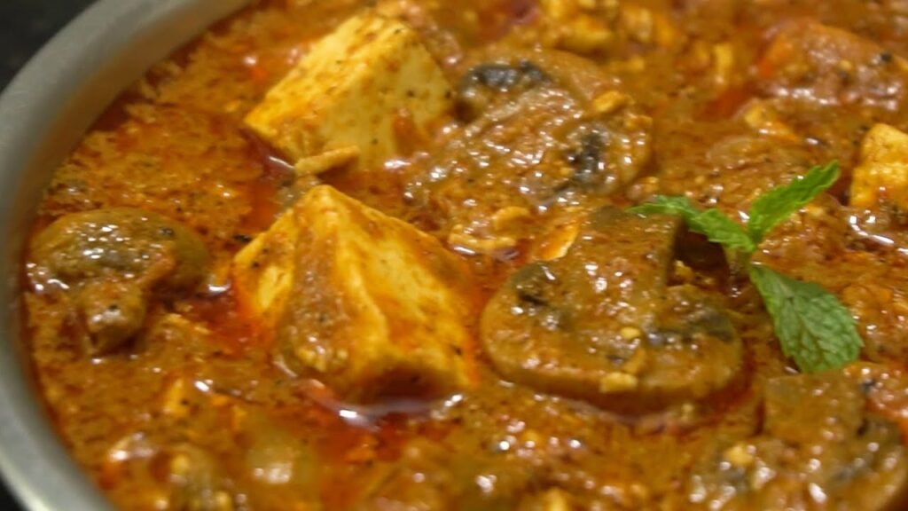 పన్నీర్ పుట్టగొడుగుల కూరPaneer Mushroom Curry in Telugu-Mushroom Curry recipe in Telugu-Musroom kura