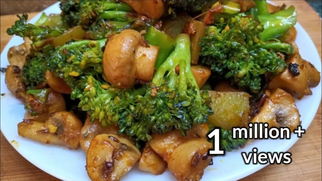 Stir Fry Broccoli & Mushroom🤗😋 Healthy & Delicious veg/starter