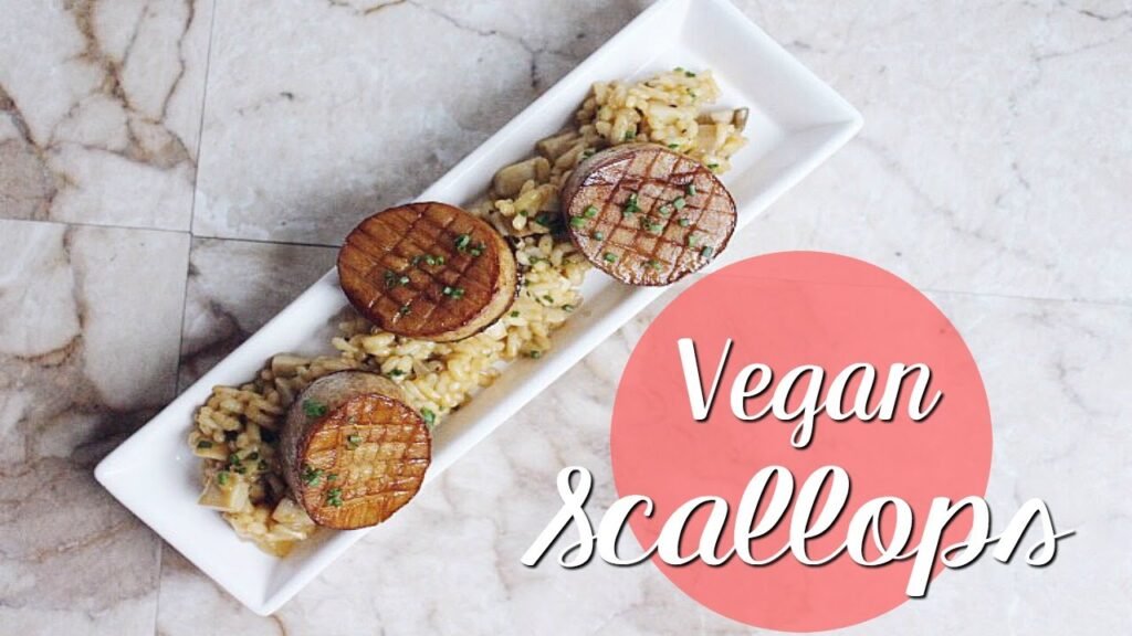 Vegan Scallops and Mushroom Risotto // MoreSaltPlease