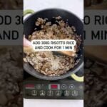 5 INGREDIENT ONE POT MUSHROOM RISOTTO 🍄 but do you like mushrooms?! #shorts #recipe #mealplan