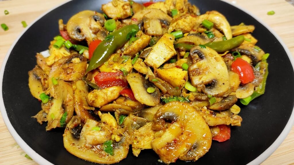 Spicy Mushroom Masala Recipe | Dry Mushroom Chicken Masala | Mushroom Recipe  #mushroomrecipe #tasty