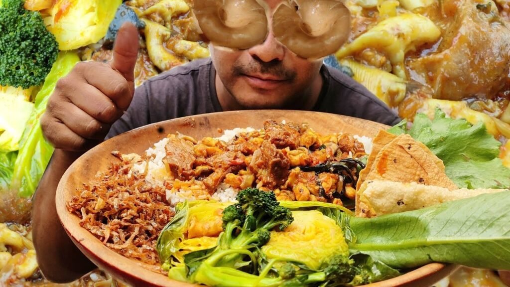 eating spicy mushroom curry || (PENTHA) one of my favorite mushroom || kents vlog.