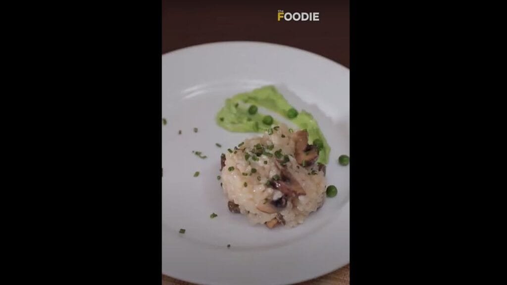 Portbello Mushroom Risotto With Pea Hummus | Easy Risotto Recipe | The Foodie | #Shorts