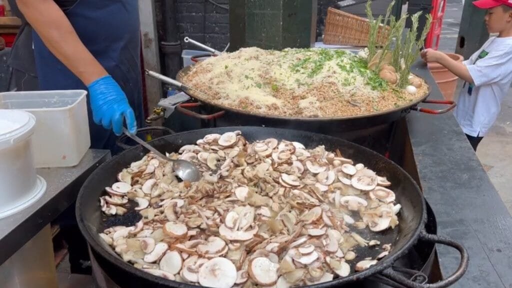 Wild mushroom risotto- definitely must try in Borough Market ,London