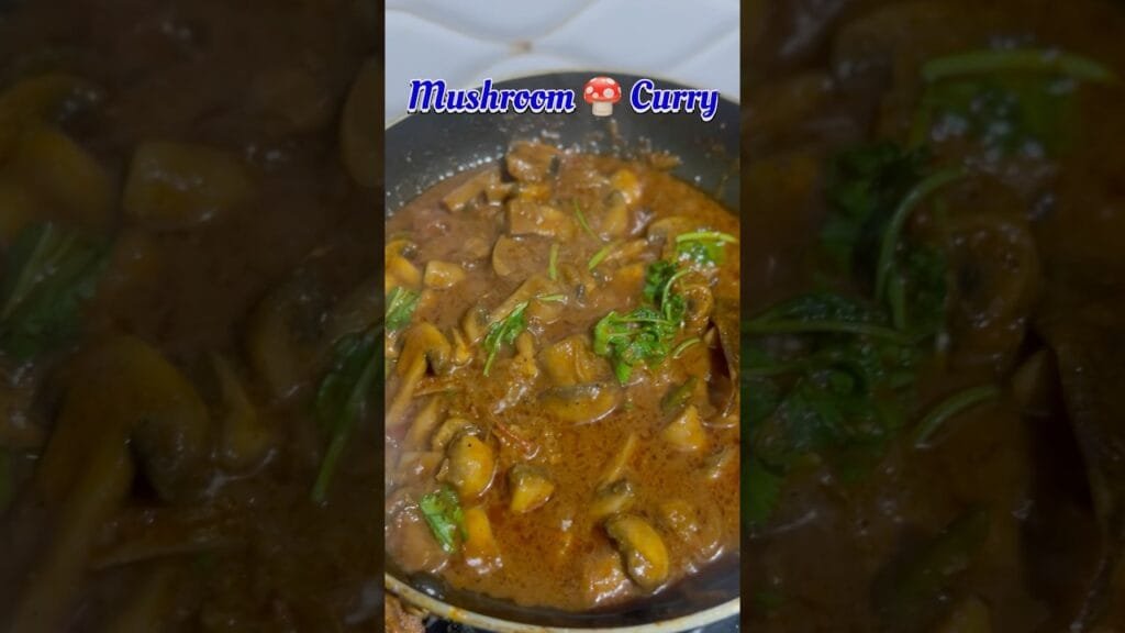 Mushroom Curry🍄 #easymushroomrecipe #mushroom #mushroomrecipe#mushroomcurry