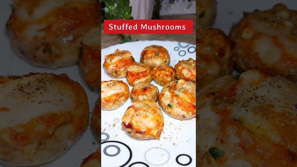 Stuffed mushrooms | Mushroom recipes | Air fryer recipes | Cheese mushroom #mushroom #airfryer