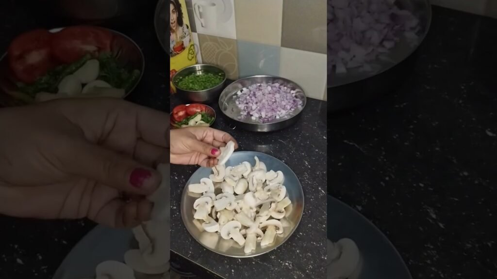 Part:1 I Tried A Mushroom Matar Recipe #shorts