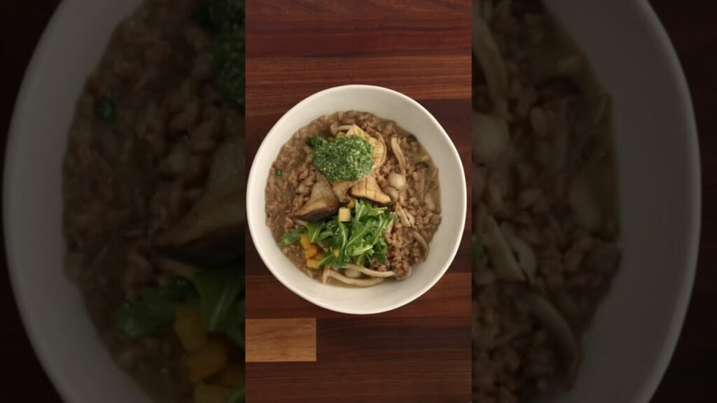 Farro & Wild Mushroom Risotto Recipe | Food Process Video #shorts