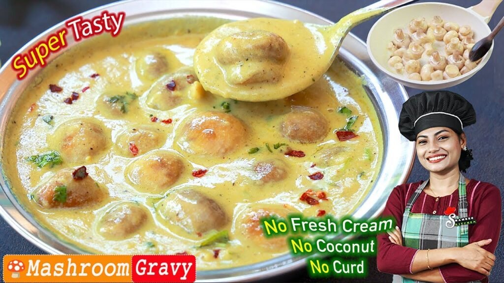 ബട്ടർ കൂൺ മസാല / Creamy Butter Mushroom Gravy/ Koon Curry Malayalam Recipe
