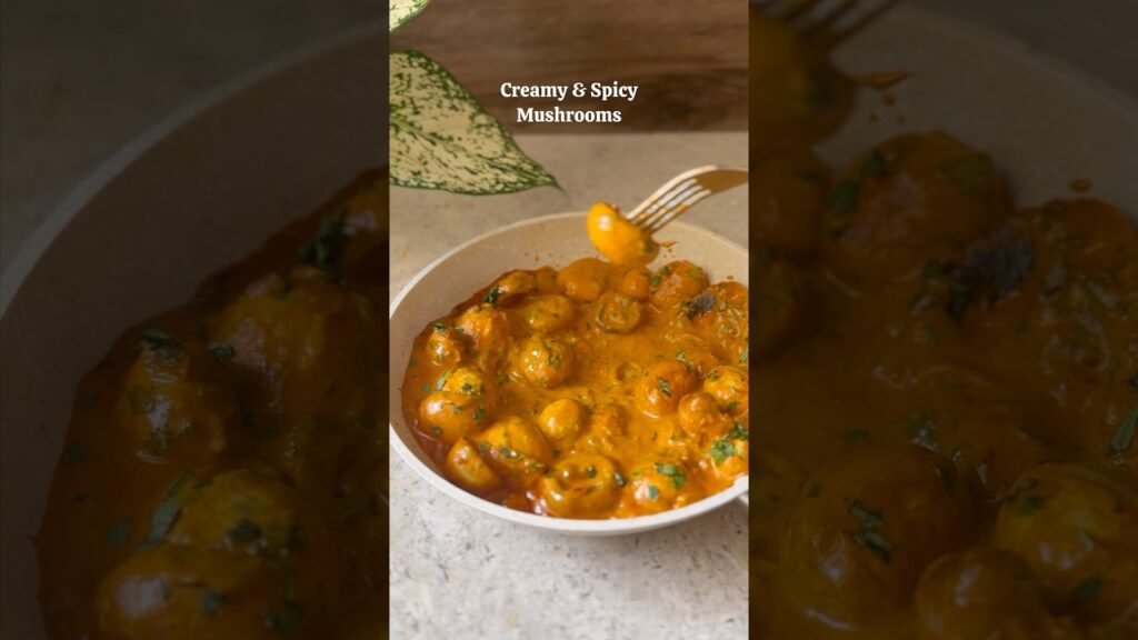 5 minute- Creamy & Spicy Mushrooms😋🔥