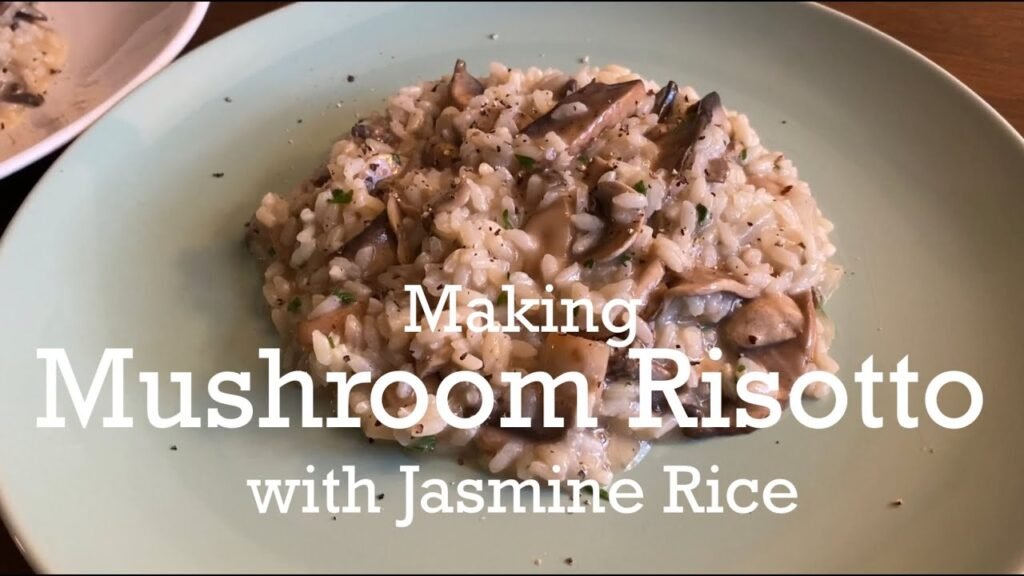 Making Creamy Mushroom Risotto with Jasmine Rice!