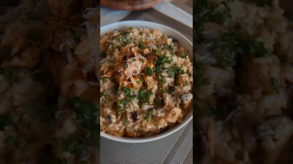 Salmon Mushroom Risotto…                             #risotto #mushroomrisotto #salmonrisotto