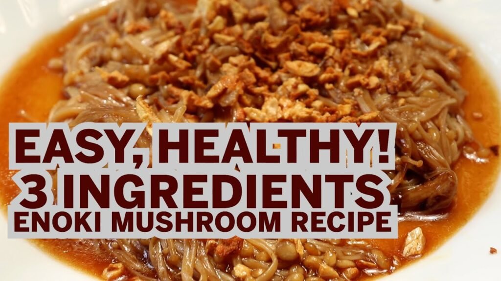 Soy Garlic Enoki Mushroom Recipe! Easy, Healthy and Nutritious!
