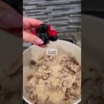 Creamy mushroom risotto with vegan parm and truffle infused oil 🤩 | Never Dunn Eating