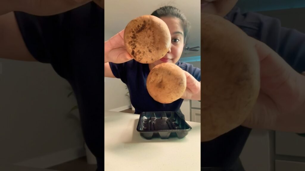 Itne bade mushrooms khaye hai? Portobello Mushrooms 🍄‍🟫 #trending #food #foodie #recipe