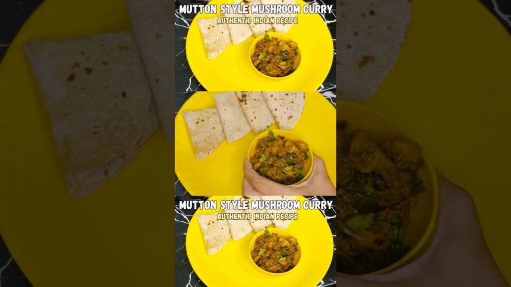 Mutton Style Mushroom Curry 🍄 #mushroom #mushroomrecipe #mushroomsabji #recipe #recipes #cooking