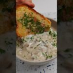 Mushroom Soup with Garlic Confit Toast