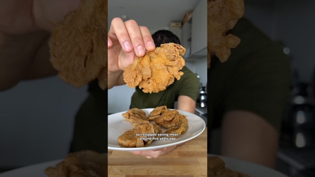 Crispy fried oyster mushrooms