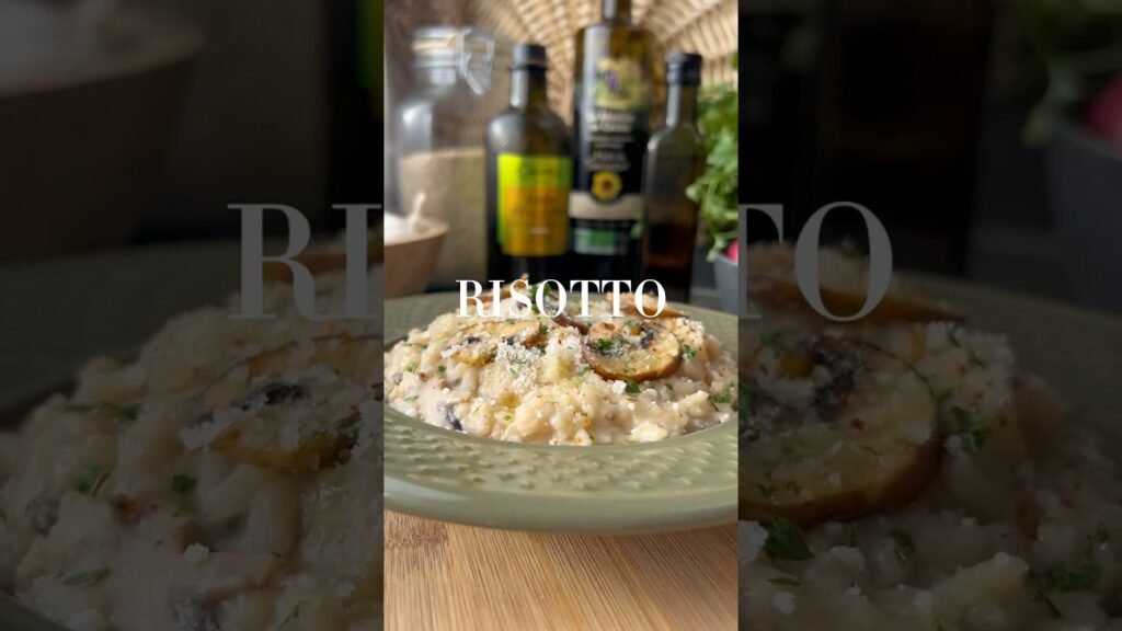Creamy Italian Mushroom Risotto 🍄 #risotto #italian #food #asmr #cooking #shorts #shortvideo #rice